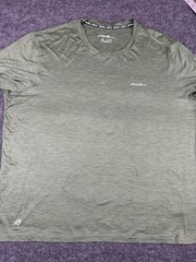 Eddie Bauer FreeDry Mens XXL Green Athletic Performance T Shirt Moisture Wicking