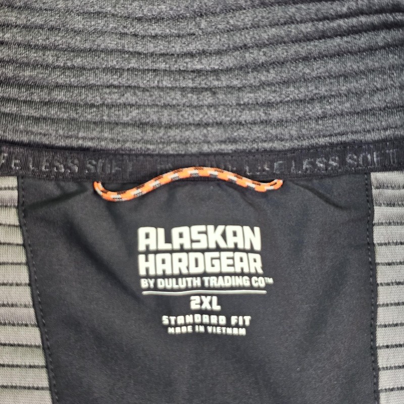 Duluth Trading Co Pullover Mens 2XL Gray Fleece 1/4 Zip AKHG Chest Pocket Top gallery
