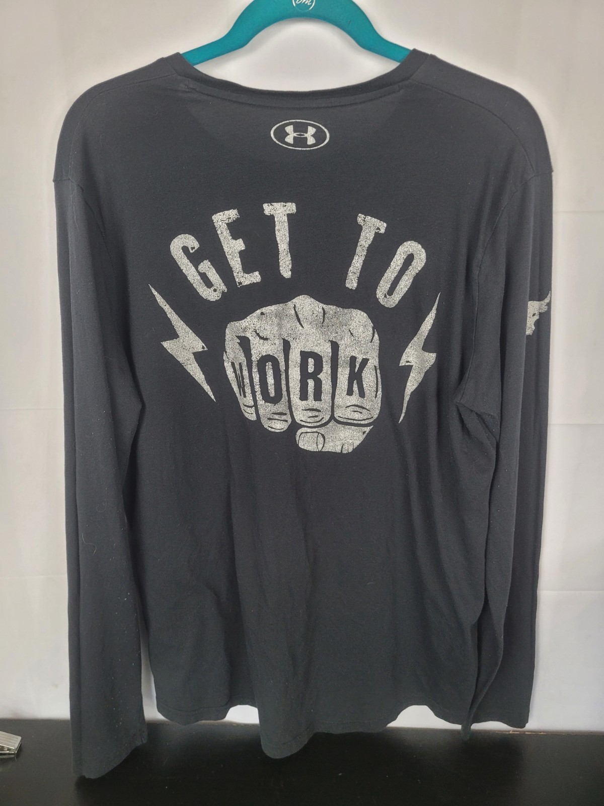 Under Armour Blood Sweat Respect Get To Work Longsleeve Shirt Mens Large Black gallery