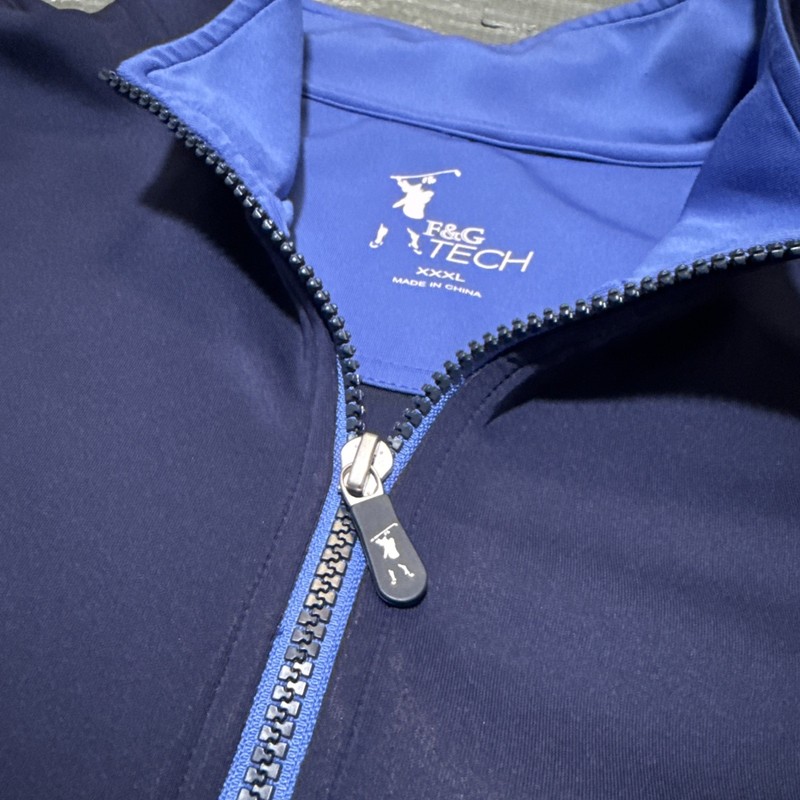 Fairway & Greene Pullover Coughlin F&G Tech 1/4 Zip Mens 3XL Blue Golf Wicking gallery