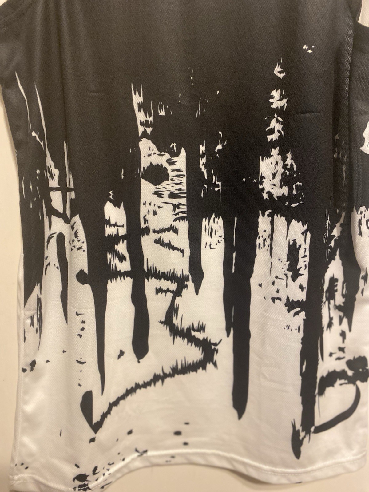 Unbranded Mens Tank Top size Medium White , black graphics polyester NWOT gallery