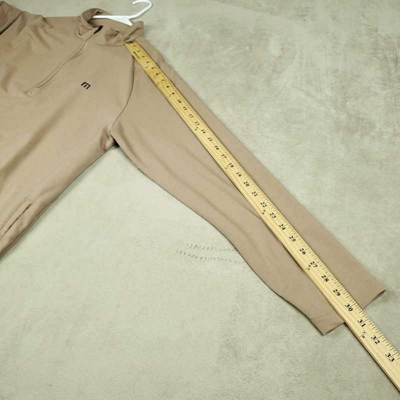 Travis Mathew Pullover Mens Large Beige 1/4 Zip Golf Stretch Performance Top gallery