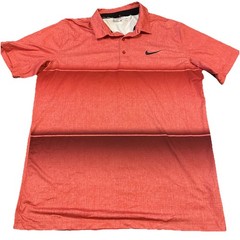 Nike Golf Dri-Fit Polo Shirt Mens Large Heather Red Standard Fit Short Sleeve