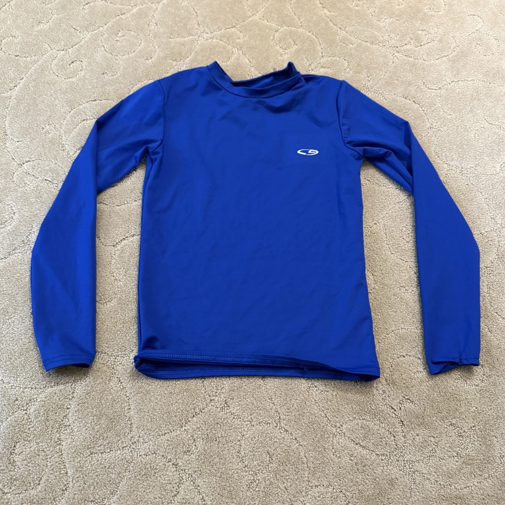Champion Boys Blue Long Sleeve Crew Neck Athletic Shirt Size M