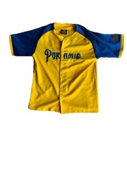 Pyramid #30 Stitched Blue and Yellow Pullover Jersey Men Size Medium