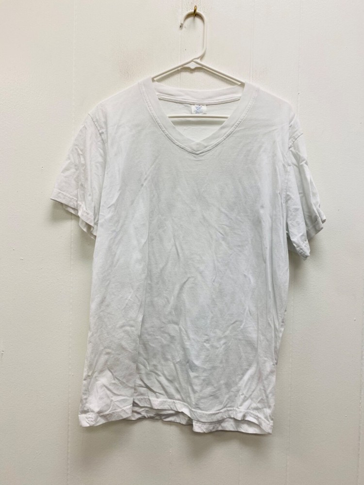 Health by Haband Shirt Mens L white Short Sleeve Crew Neck solid pattern