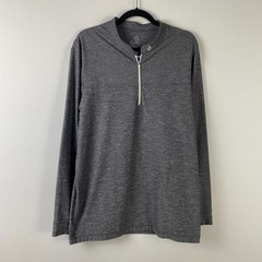 Swannies 1/4 Zip Pullover Size L Golf Performance Tech Solid Gray Stretch