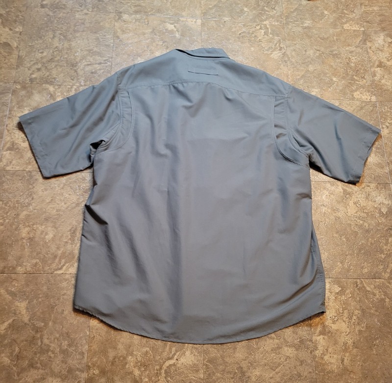Duluth Trading Co Button Down Shirt Mens 2XLT Green SS Fishing Vented Hiking gallery