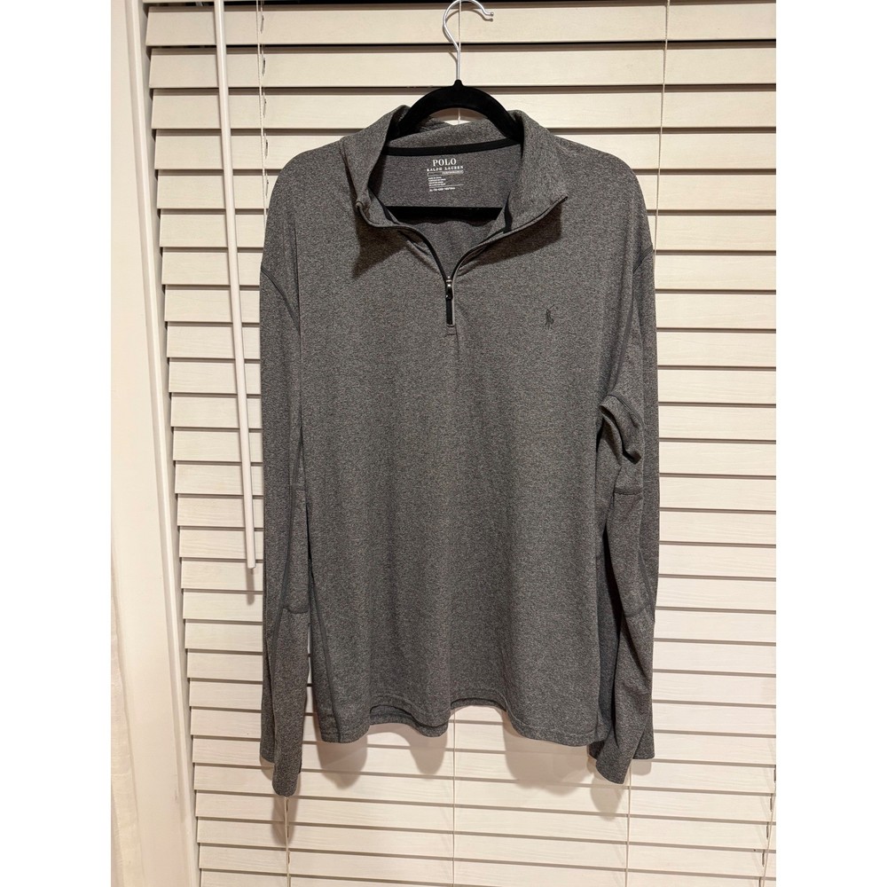 Rare Polo Ralph Lauren Performance Gray Team USA Long Sleeve 1/4 Zip Mens XL