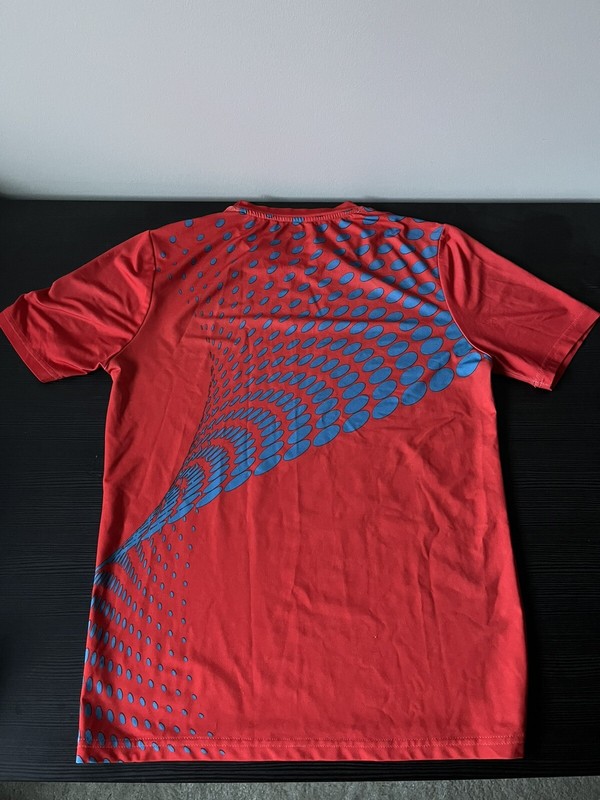Athletic DNA Performance Crew/Match Tee Red Orange/Blue Boy's Large gallery