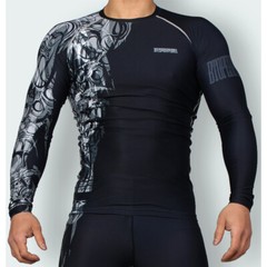 FX-146 TRIBAL STATUE Skin Compression Rash guard Under Tight Base layer BJJ MMA
