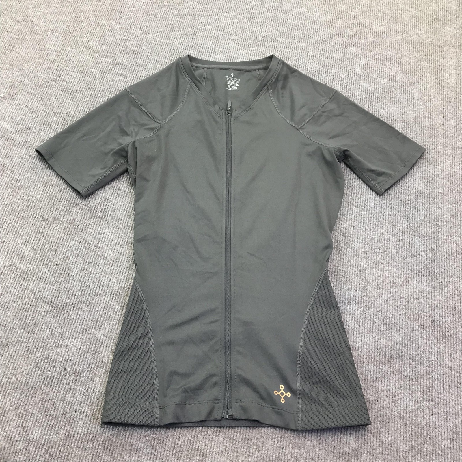 Tommie Copper Shirt Mens Small Gray Compression Zip Lower Back Support Top gallery