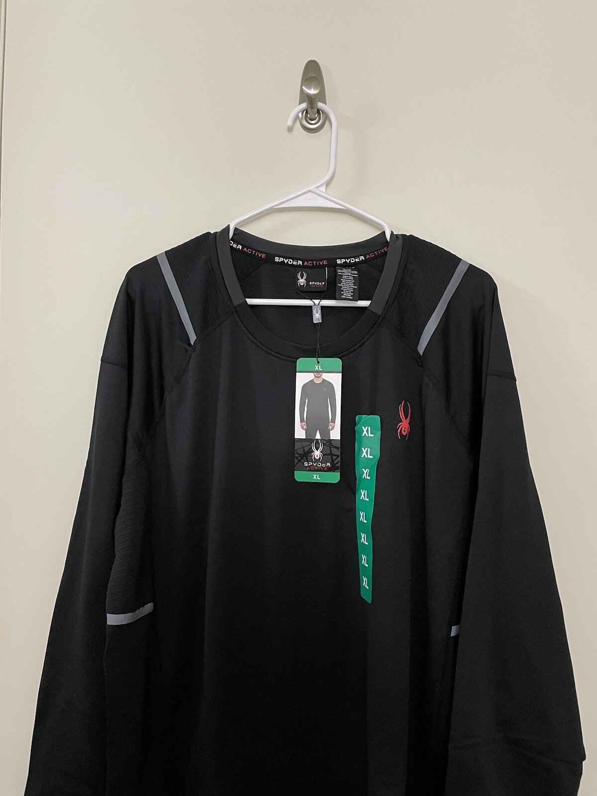 Spyder Active Men’s Long Sleeve Shirt Moisture Wicking Brushed lining NEW - XL gallery