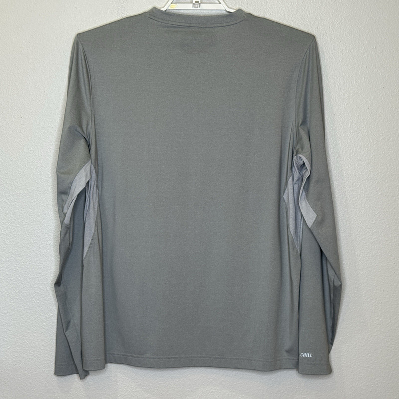 Under Armour HeatGear Loose Long Sleeve T-Shirt Mens Size Large Gray Neon Green gallery