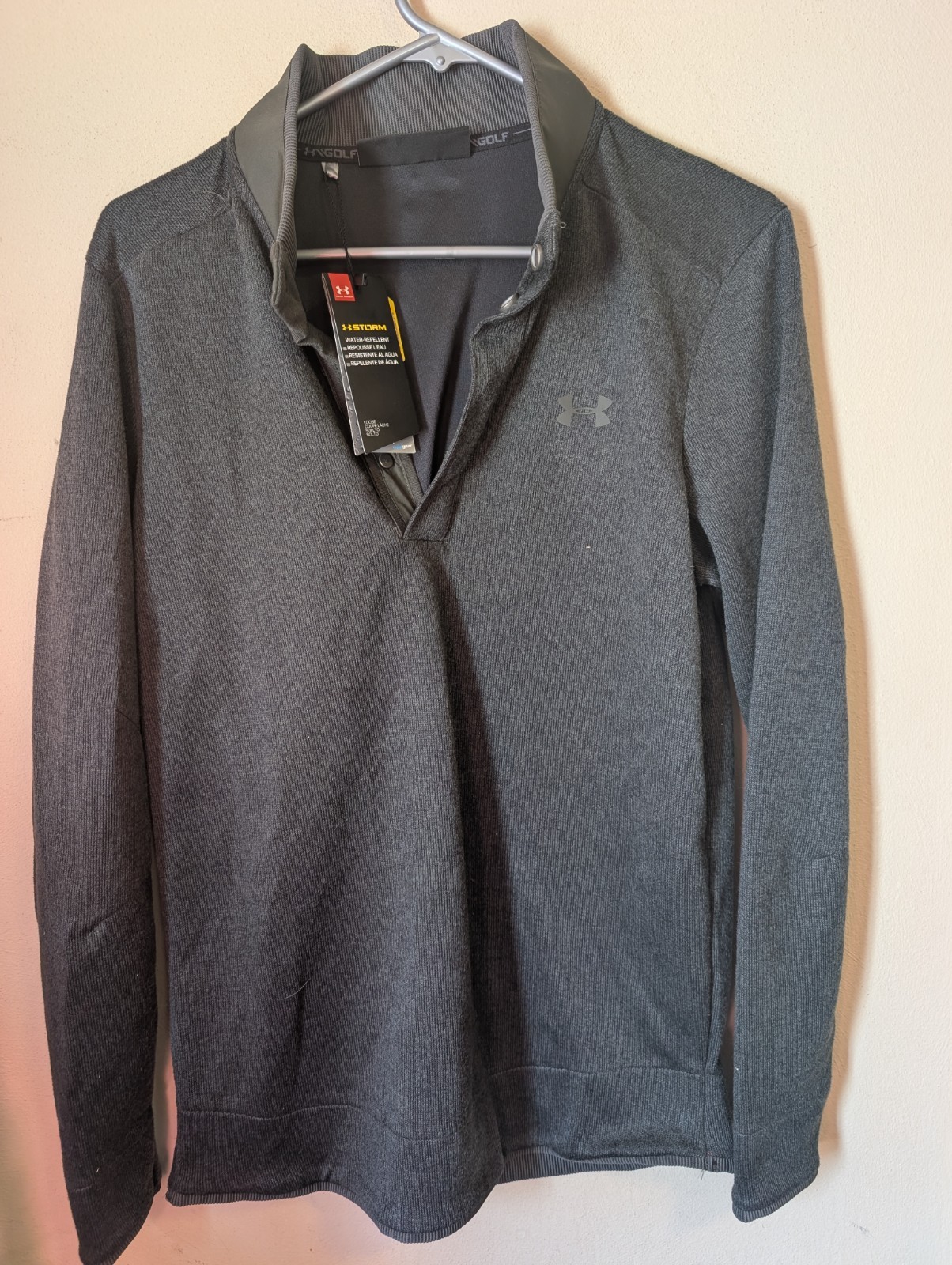 Under Armour Golf Storm Sweater Fleece Snap Mock Green 1329832-310 Men's SMALL gallery