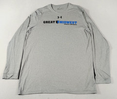 Under Armour HeatGear Shirt Mens Medium Gray Great Midwest Athletic Long Sleeve