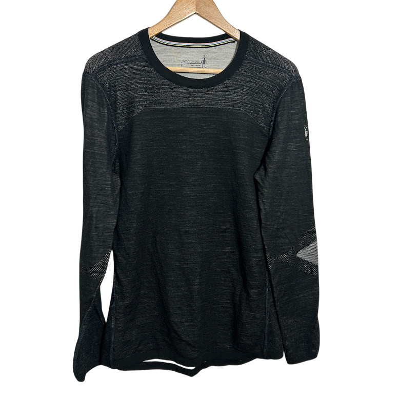 Smartwool Intraknit 200 Thermal Mens L Black Base Layer Shirt Wool Blend gallery