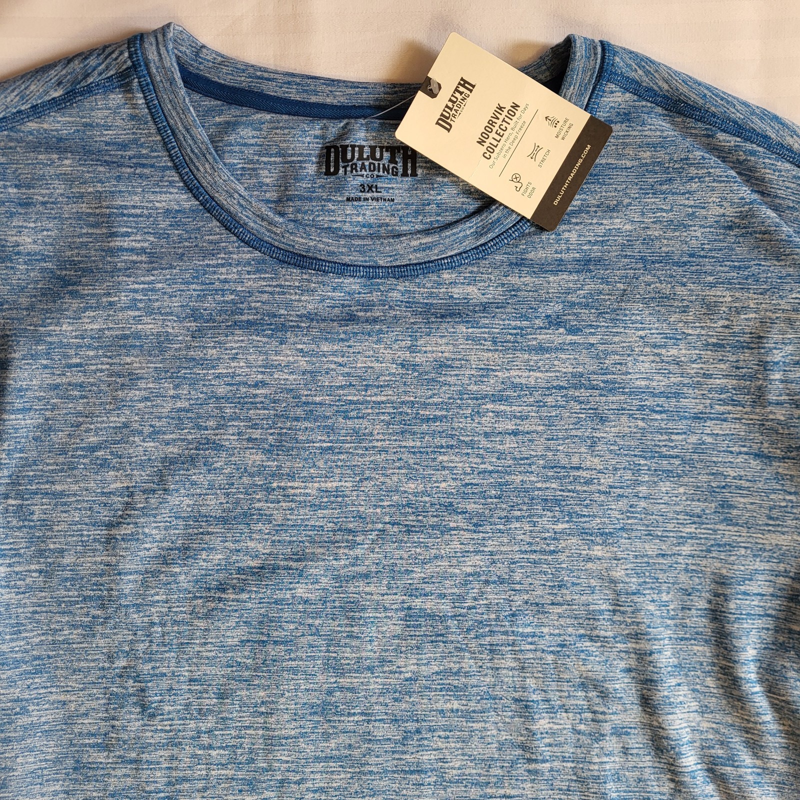 Duluth Trading Noorvik Base Layer Crew Shirt Men's 3XL Blue Heather Warm Fleece gallery