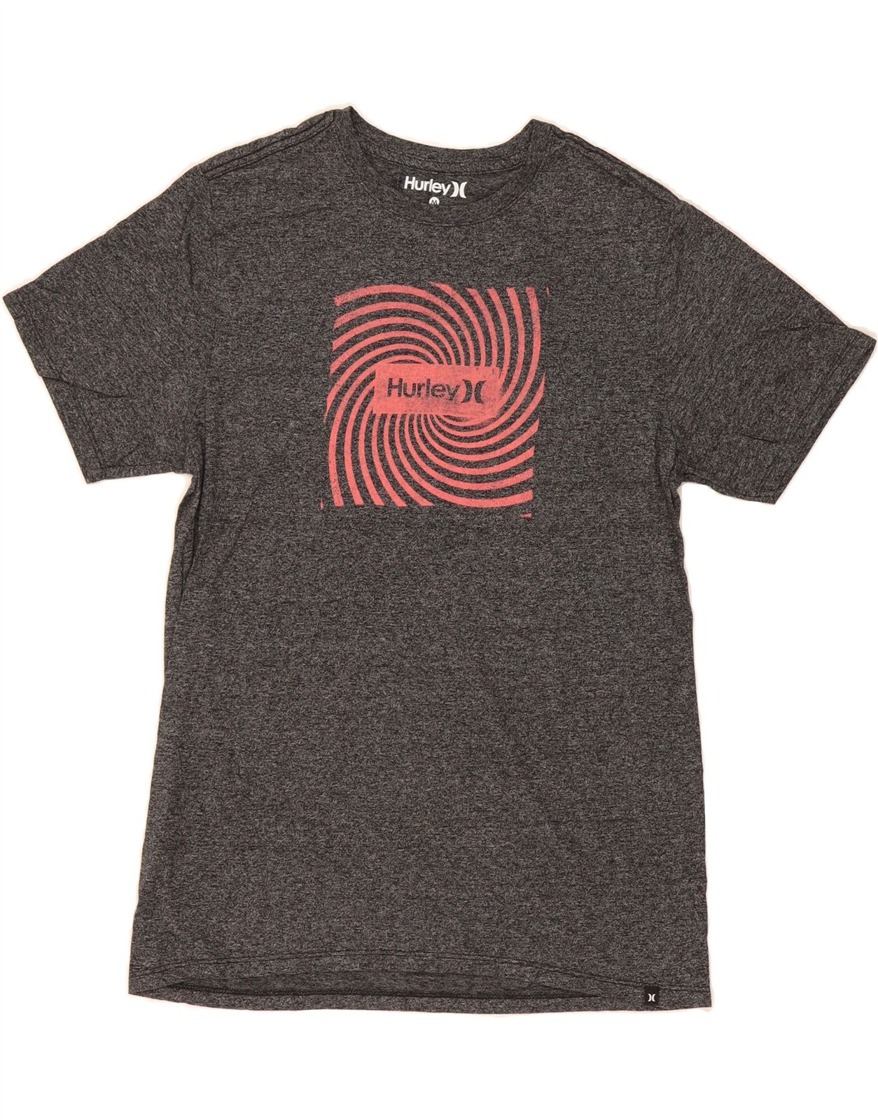 HURLEY Mens Graphic T-Shirt Top Medium Grey Polyester DE16 gallery