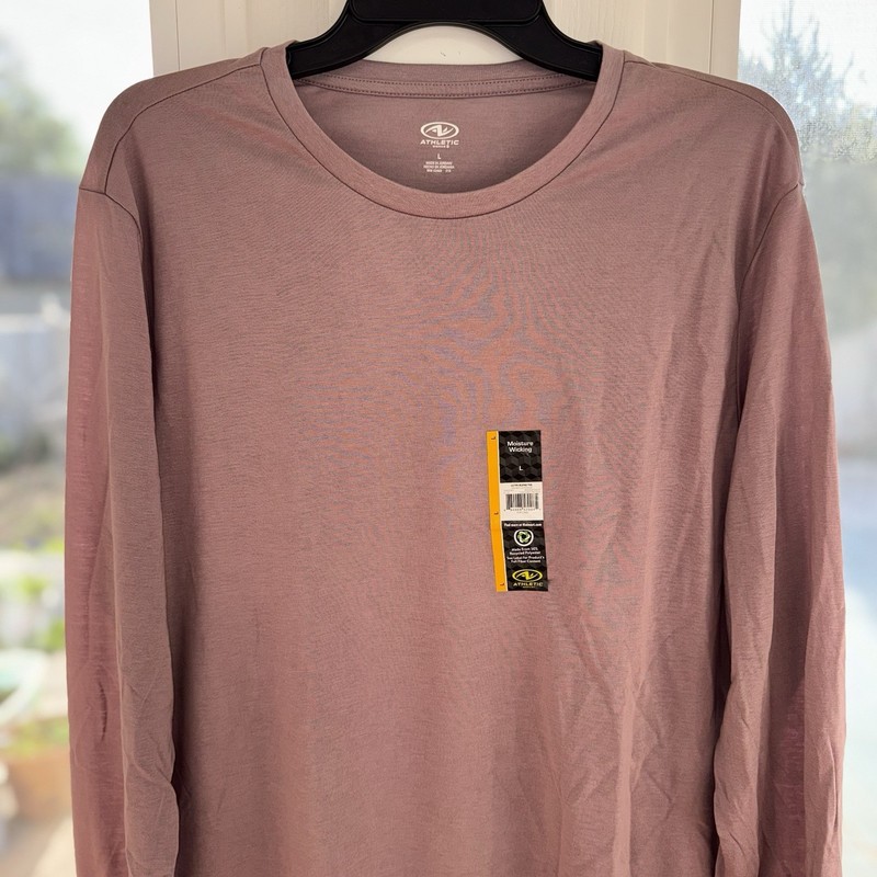 Athletic Works Men’s L Tri Blend Long Sleeve Shirt Smokey Lavender Performance gallery