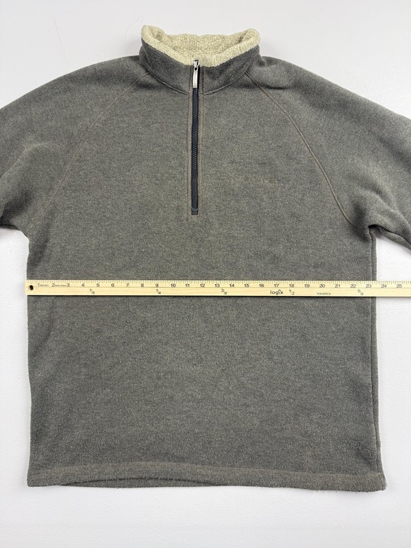 Columbia Pullover Mens XL Gray Fleece Quarter Zip Sherpa Lined Hiking Top gallery