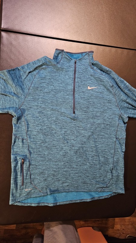 Nike Running Dri-Fit 1/2 Zip Micro Grid Sphere Sweater Mens XL Blue Long Sleeve gallery