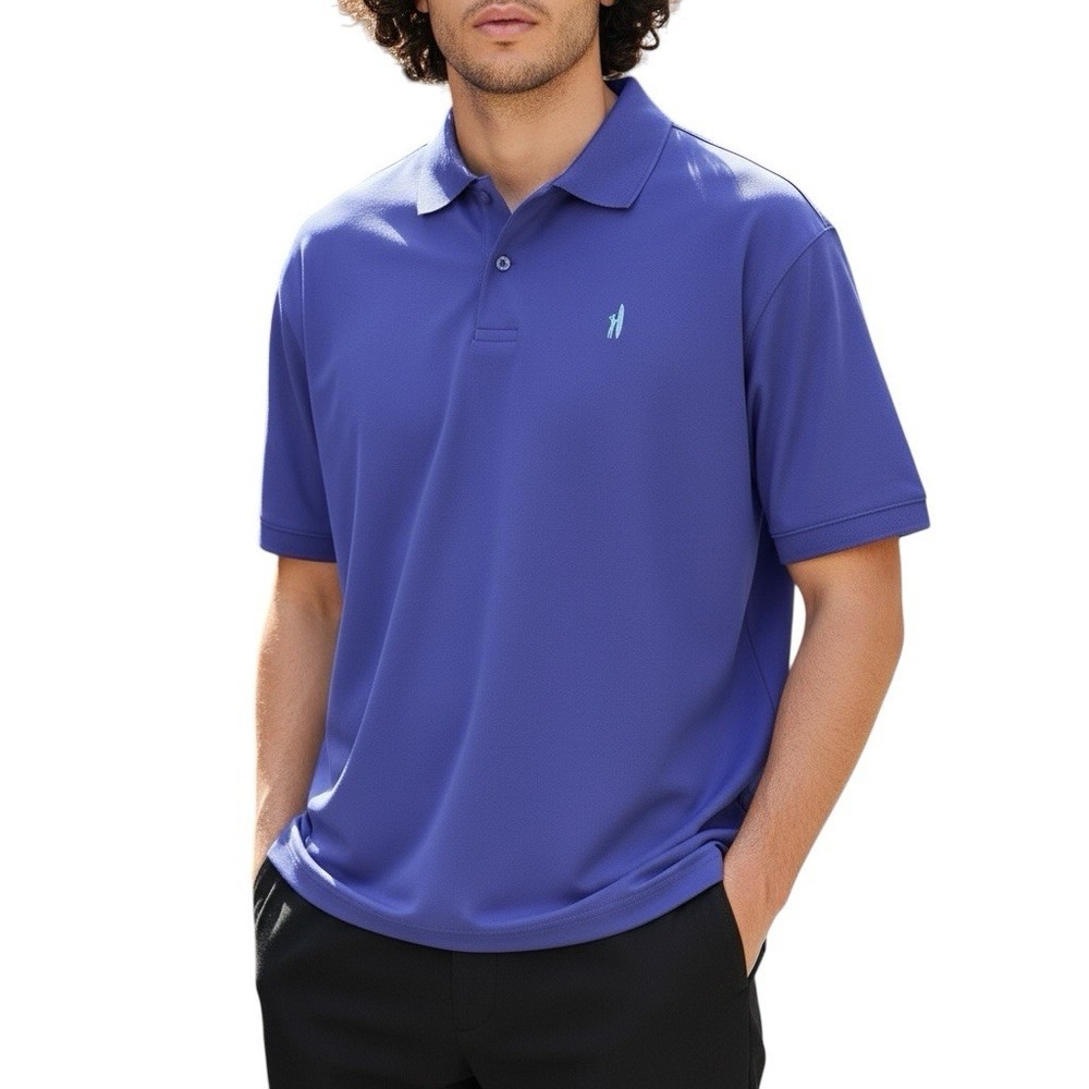 Johnnie-O Prep-Formance Golf Polo Short Sleeve Embroidery Logo Indigo Shirt L