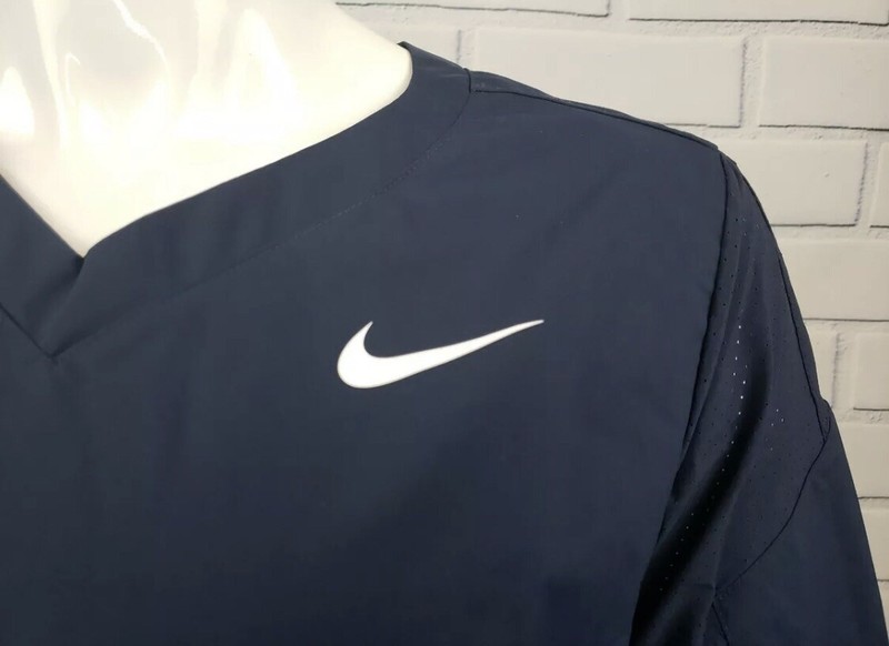 Nike MLB Baseball Jacket Shirt Cage Navy Blue 897383 Mens Medium Fast Ship New gallery