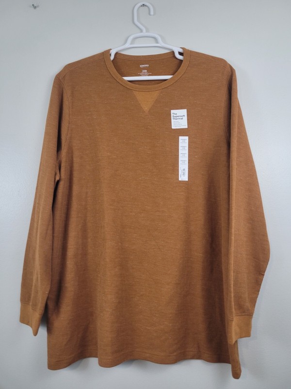 (F5) Sonoma Supersoft Thermal Mens Henley Shirt Size 2XB Tall Long-Sleeve Lot 2 gallery
