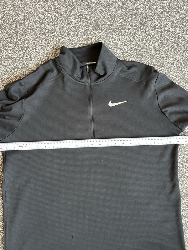 Nike Pacer 1/4 1/2 Zip Black Top Pullover Large L BV4755-010 gallery