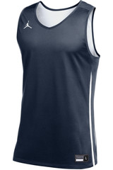 NIKE AIR JORDAN Basketball Reversible Jersey Tank Top in Navy/White Size L NWT