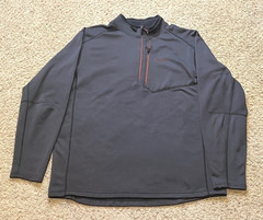 Simms Fishing Men Dark Gray Fleece 1/4 Zip Long Sleeve Pullover Size XLarge XL
