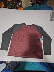 Columbia Men’s Long Sleeve Omni-Wick Performance Shirt, Size XXL Red & Grey
