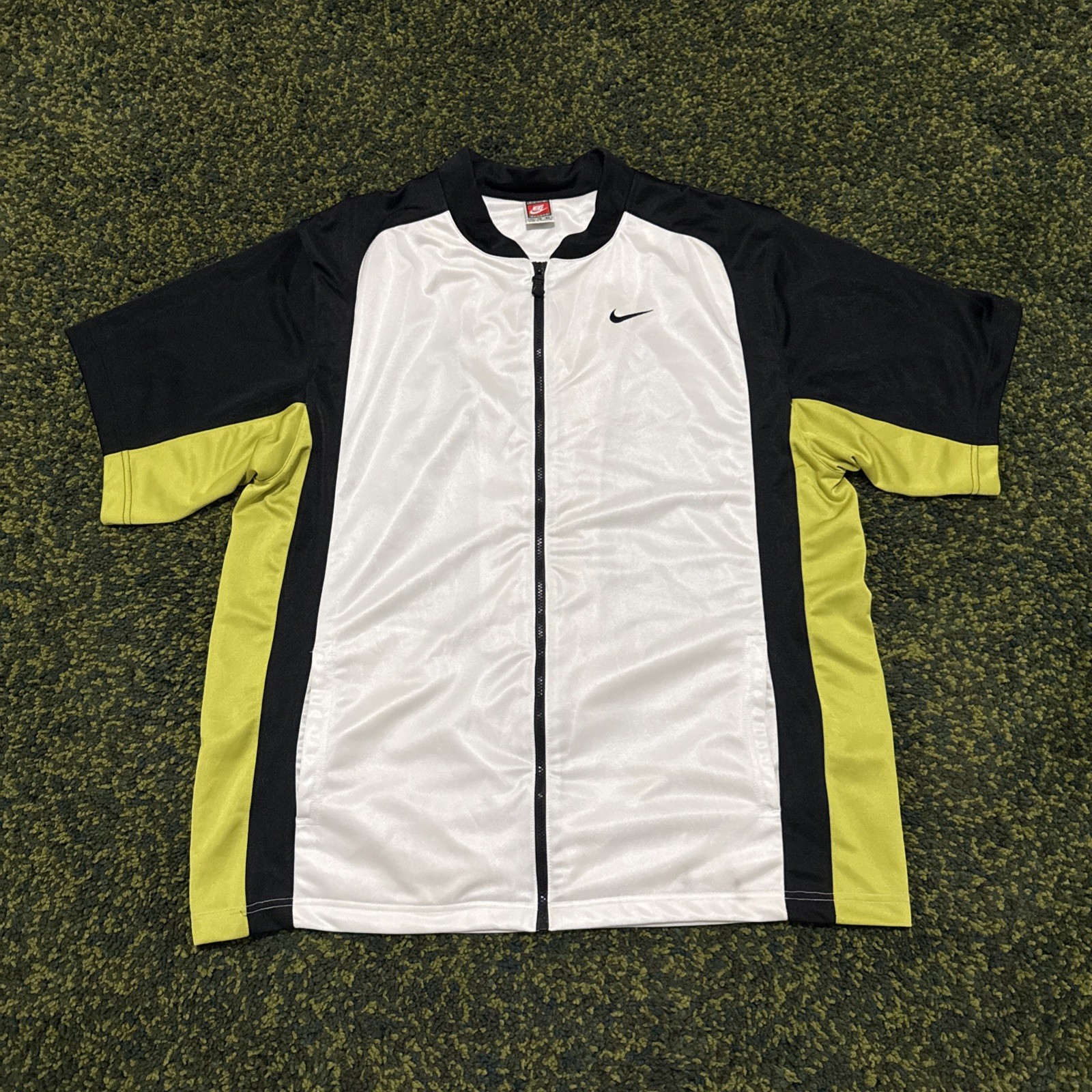 Vintage Nike Basketball Team Sports Full Zip Warm Up Shooting Shirt Mens Size XL gallery