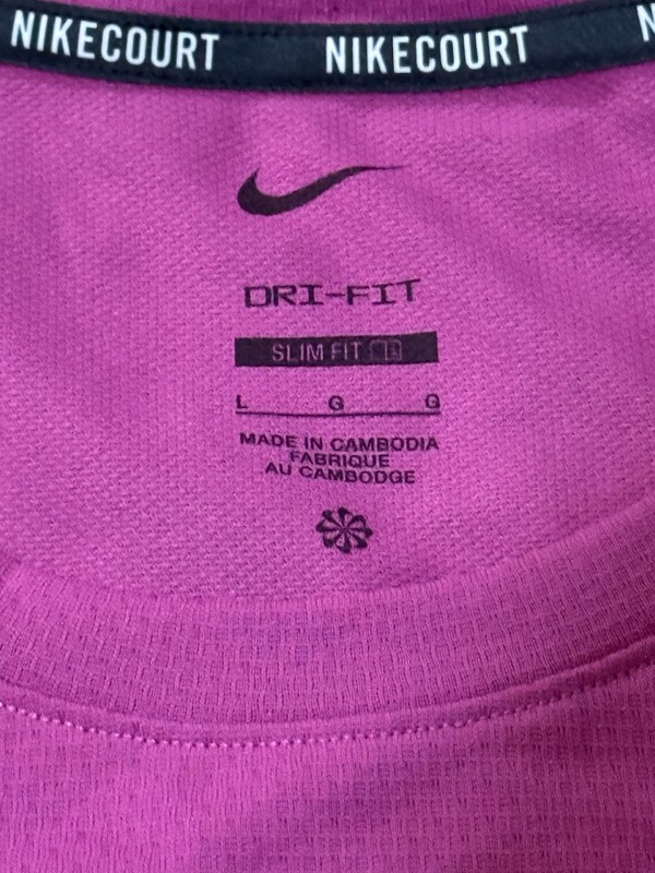Nike Court Dri-FIT Slam Tennis T-Shirt Fuchsia FQ2018-518 Men’s Size Large gallery