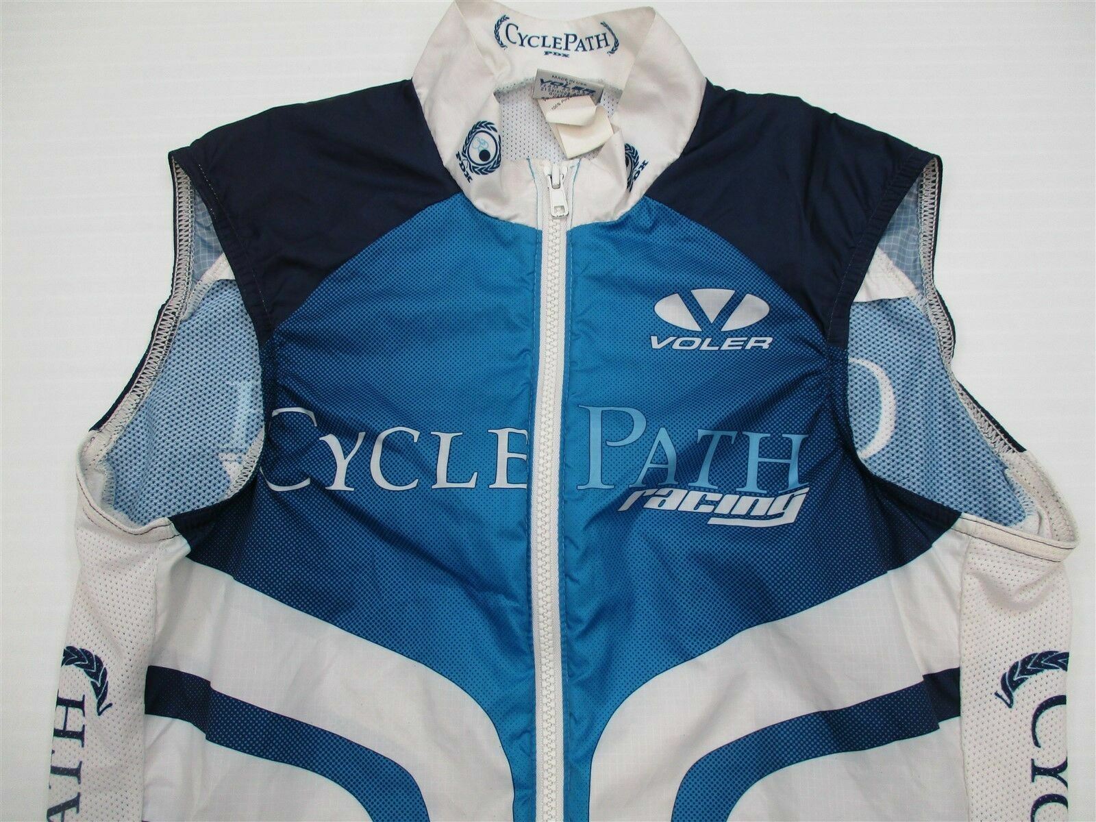 VOLER Men's Size XS Cycle Path Racing Athletic Zip Up Blue Cycling Top gallery