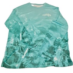 Reel Life Shirt Mens XL Blue Long Sleeve Performance Sun Ray Defender Series