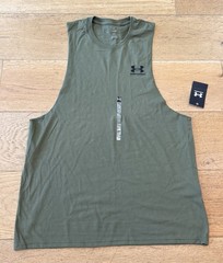 NWT Men’s Size Large Under Armour Embroidered Cutoff Tank Top Shirt 6011120-390