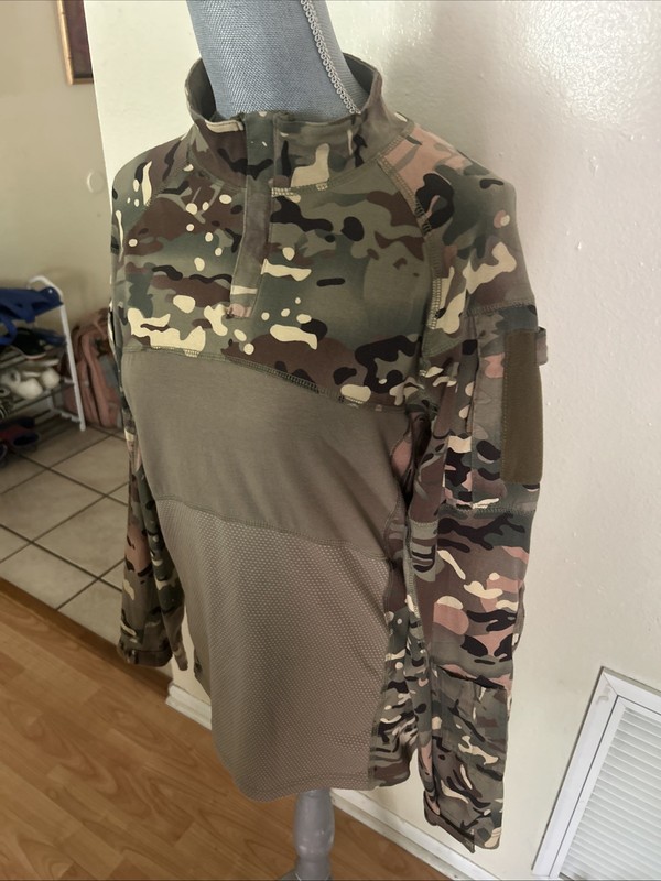 Tactical & Combat International Combat Shirt Mens XXL Camo 1/4 Zip Padded Elbows gallery