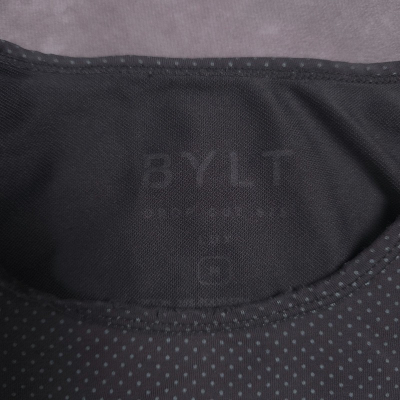 BYLT Shirt Drop Cut Work Out Excercise Gym Polka Dot Pullover Mens Medium gallery