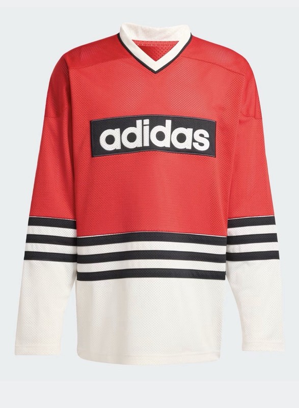 adidas Men’s HOCKEY JERSEY Size XXL Better Scarlet/Cloud White/Black gallery