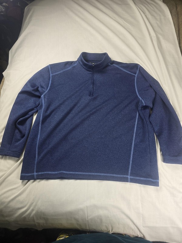 Pebble Beach Pullover Mens Large Blue 1/4 Zip Performance Golf Knit Long Sleeve gallery