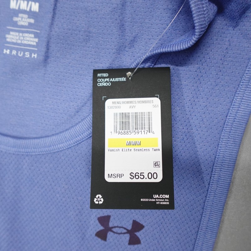 Under Armour UA Vanish Elite Seamless Tank Purple Blue Fitted 1382800-561 gallery