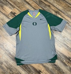 Nike T Shirt Men’s M Gray Oregon Ducks Jersey Vintage Team Workout Embroidered