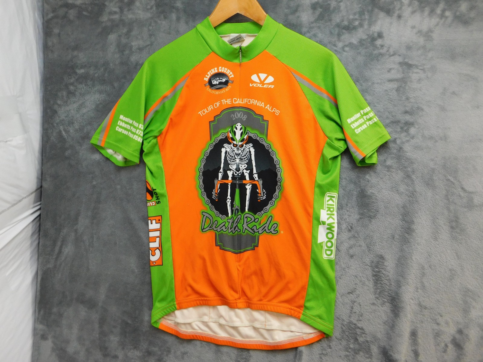 Voler Shirt Mens L Orange Short Sleeve Cycling Jersey SO PRO Breathable 1/4 Zip gallery