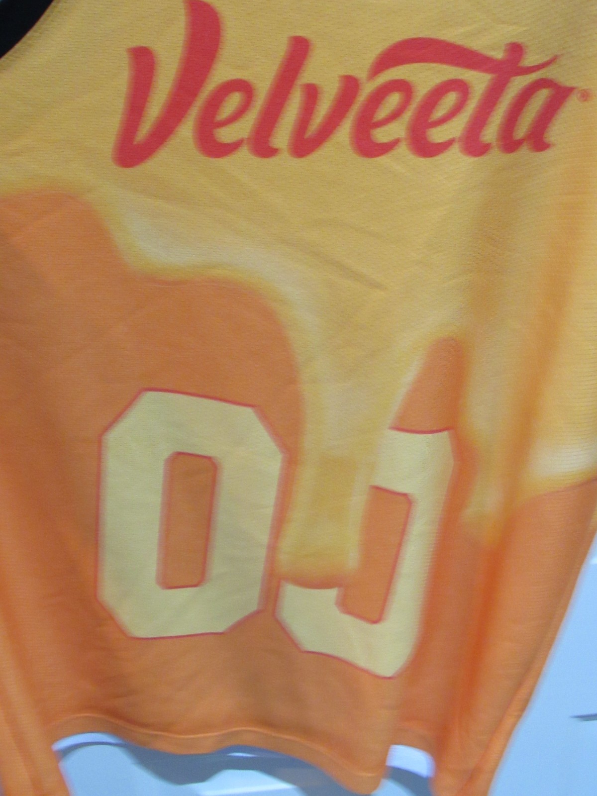 VELVEETA CHEESE QUESO ORANGE & YELLOW TANK TOP SHIRT ADULT MEDIUM USA MADE #00 gallery