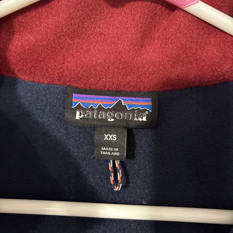 Patagonia Microdini 1/2 Zip Fleece Pullover Wax Red/Navy Men’s NWOT XXS gallery