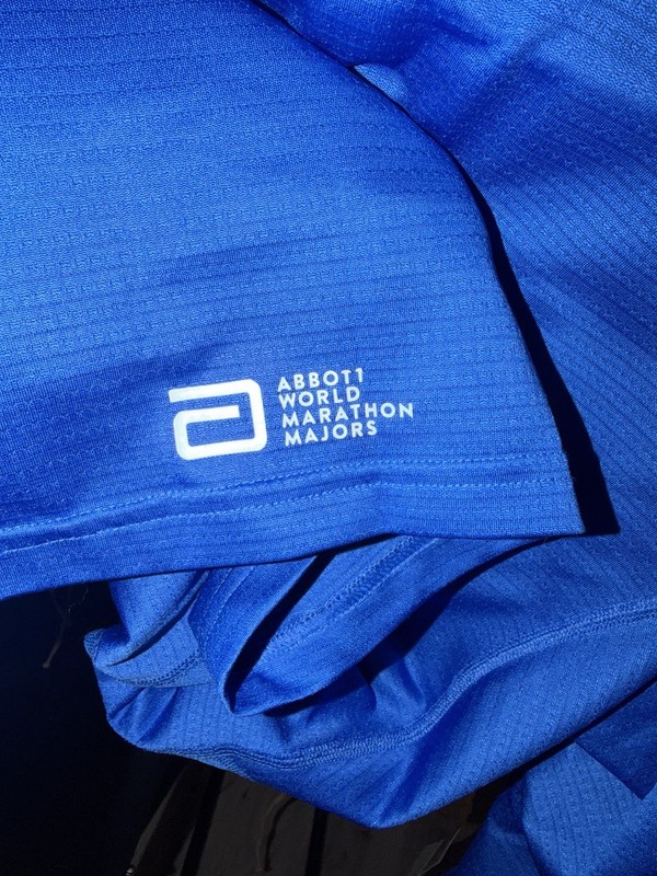 adidas Boston Marathon 2022 Blue Long Sleeve Running Shirt M Athletic Fit Logos gallery