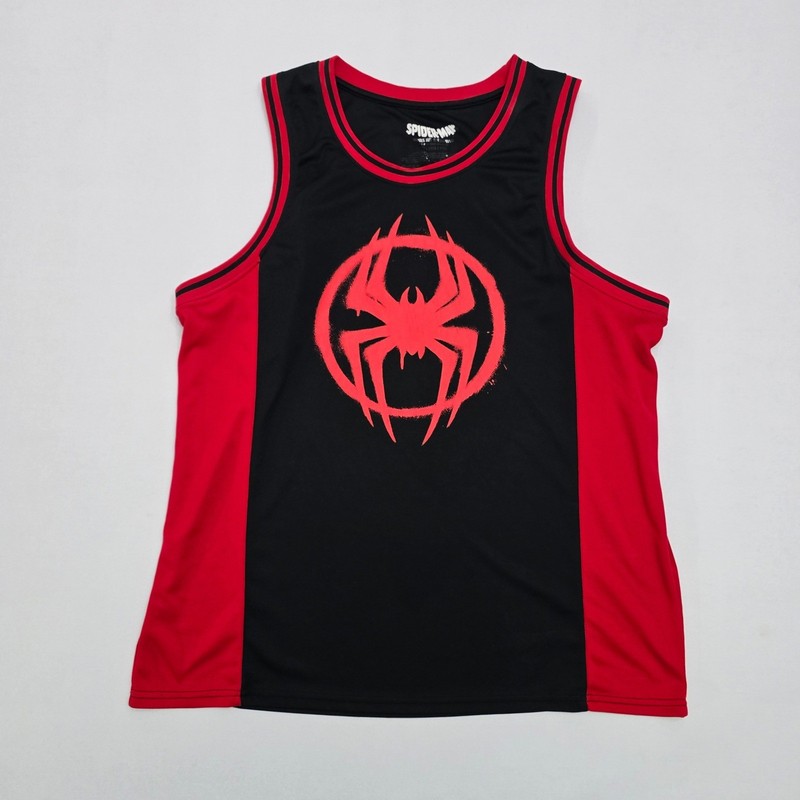 Marvel Spider-Man Across the Spider-Verse Miles Morales Tank Top Jersey 2X Black gallery