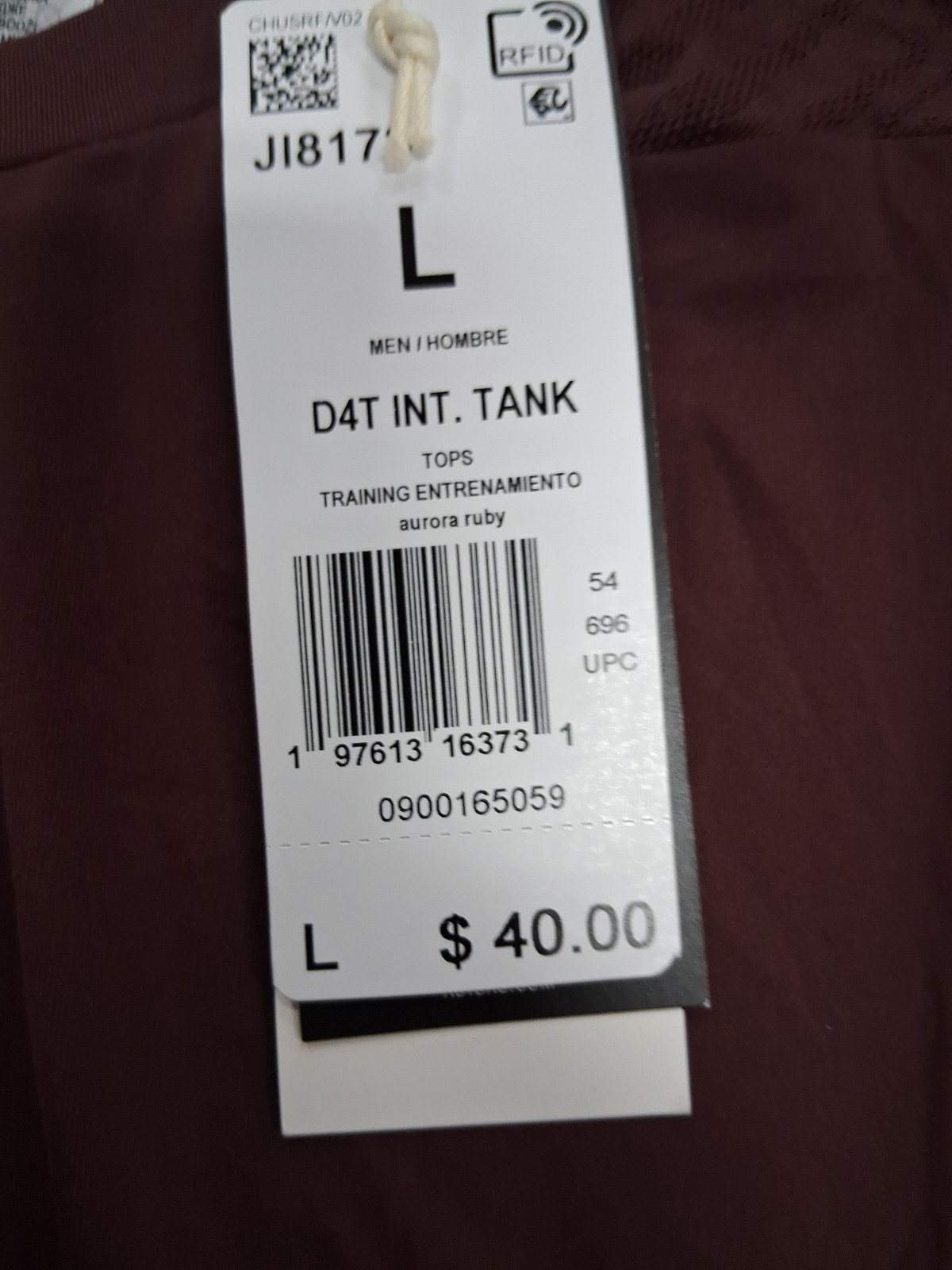 Adidas Climacoool Men's Tank Top Size Large Aurora Ruby Nwt gallery